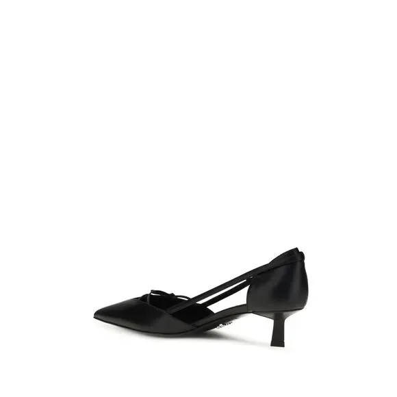 Prada Women Side-Cut Leather Pumps - Picture 3 of 4